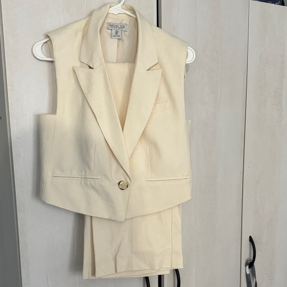 NWOT Rachel Zoe Cream Women's Pantsuit - Picture 7 of 7